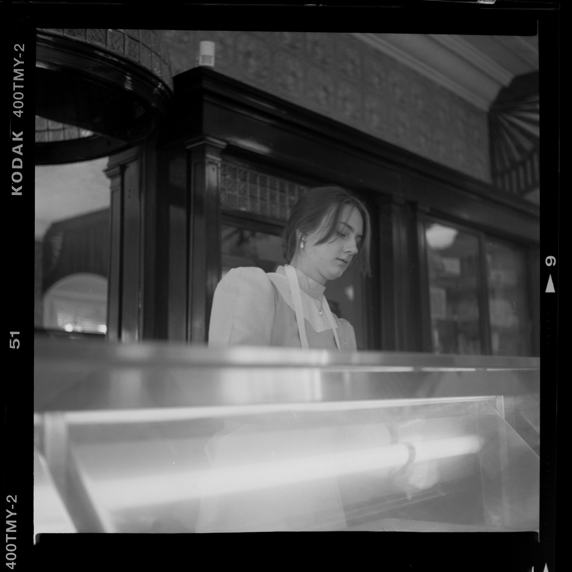 Young Lady in Ice Cream Parlor